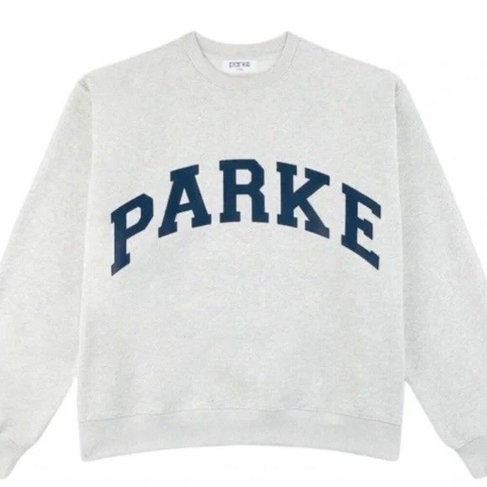 Parke Women's Light Gray Logo Crewneck Sweatshirt